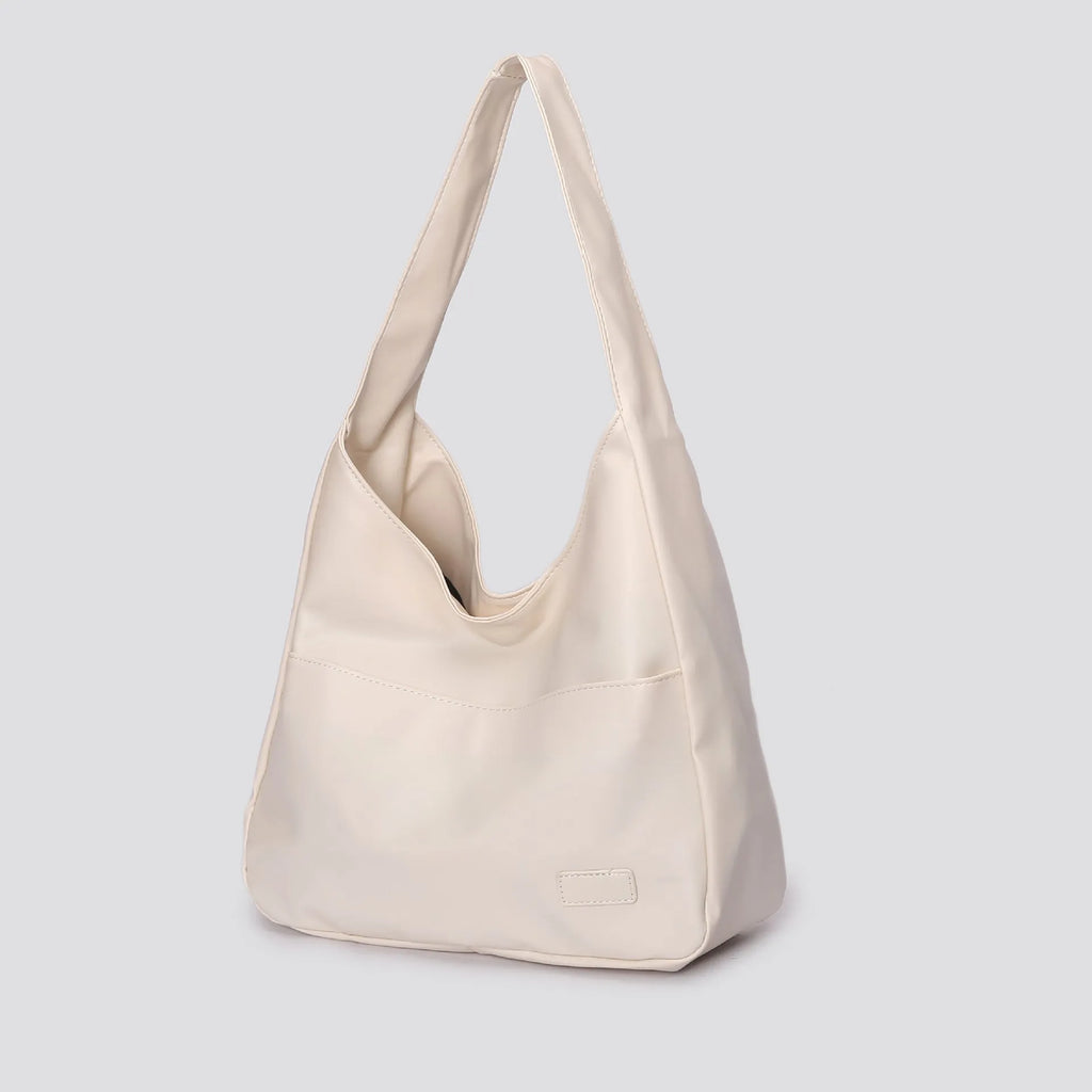 Women's retro style PU leather shoulder bag in horizontal square shape with single strap