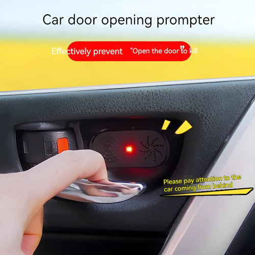 Black car door reminder with infrared sensor for vehicle security