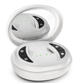White wireless red light eye massager with EMS function for facial beauty treatment