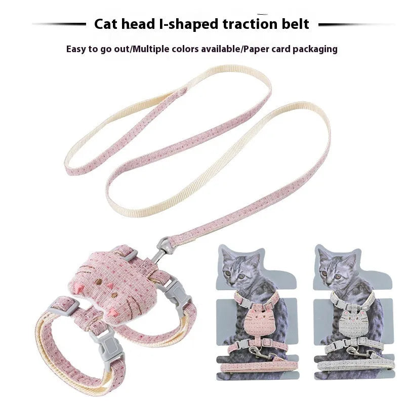 T-shaped cloth cat pulling rope in pink, beige, grey or cyan for cats up to 8kg