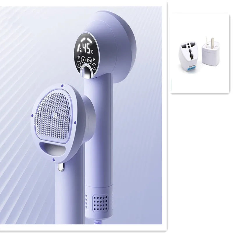 Smart pet hair dryer in white with blow and comb function for dog cat grooming