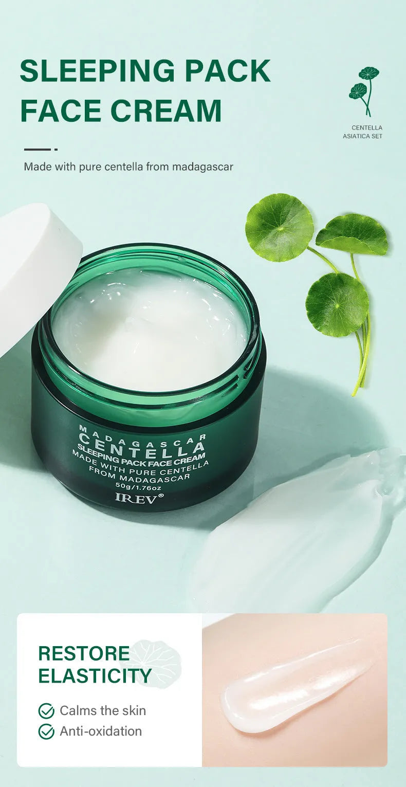 Snow Grass set combination facial skincare cosmetics with five products including Centella Asiatica for universal skin type