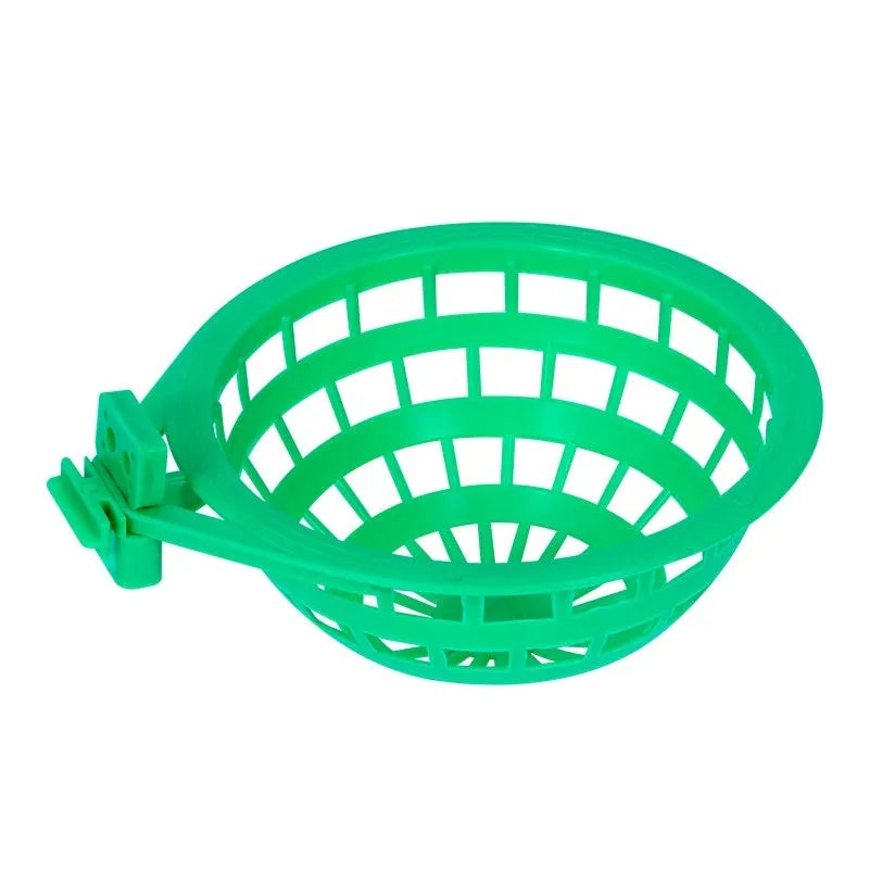 Plastic bird nest in green colour, split-proof design, easy clean surface for pet bird cages