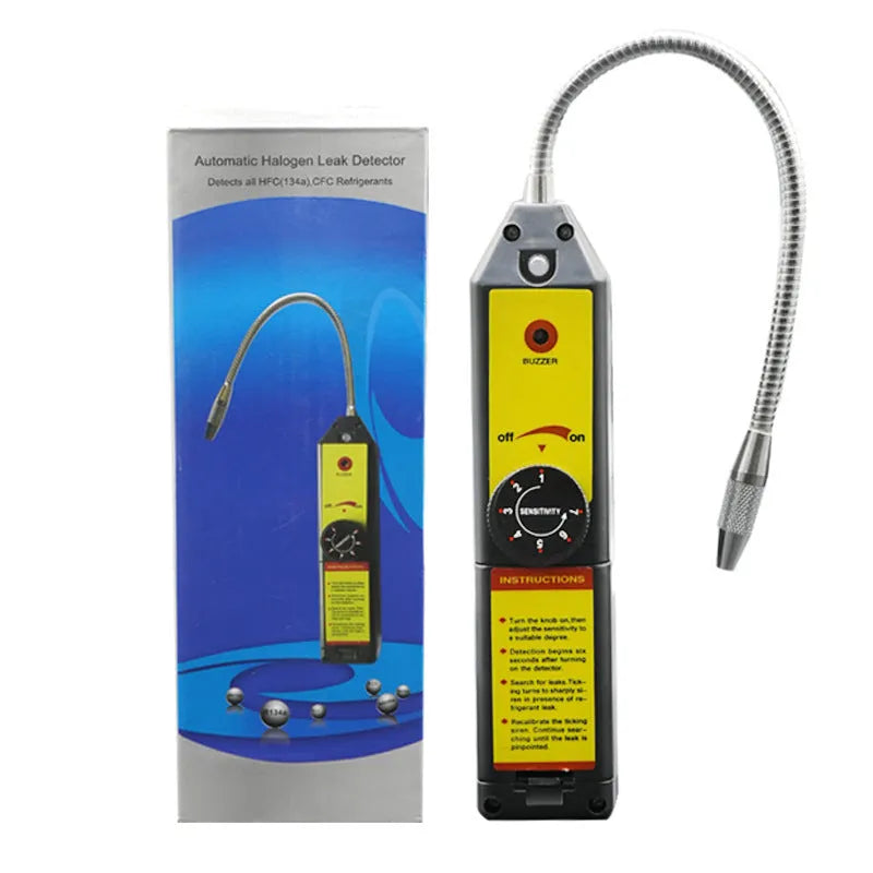 WJL-6000 electronic halogen leak detector with 20cm flexible probe for automotive air conditioning refrigerant testing