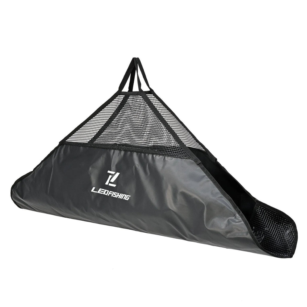 Black PVC fishing measuring mat with 100cm ruler and 120cm diagonal surface