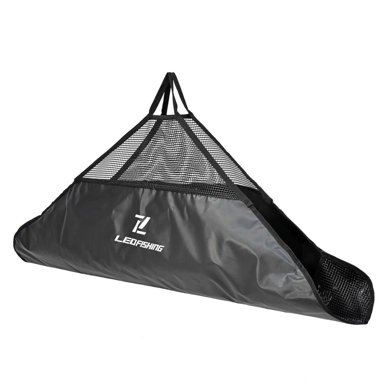 Black PVC fishing measuring mat with 100cm ruler and 120cm diagonal surface