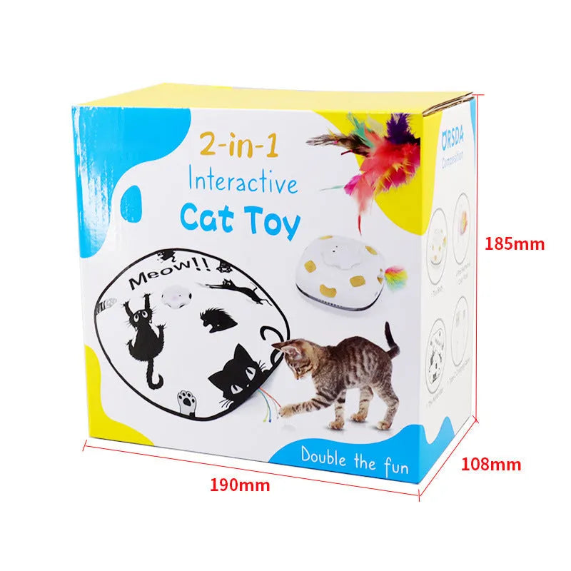 Plastic cat self-hi relief toy in picture colour measuring 19.8x11.5x19.5cm