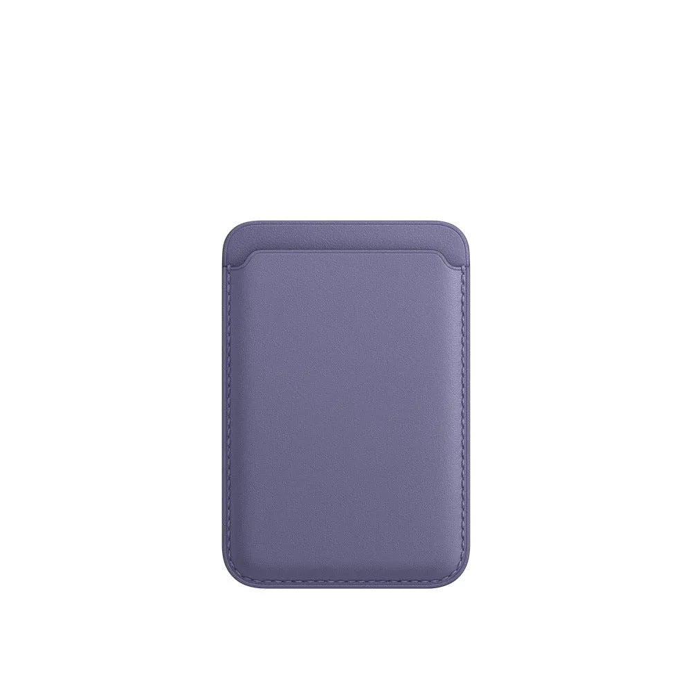 Black PU magnetic wallet case for iPhone with card holder on back