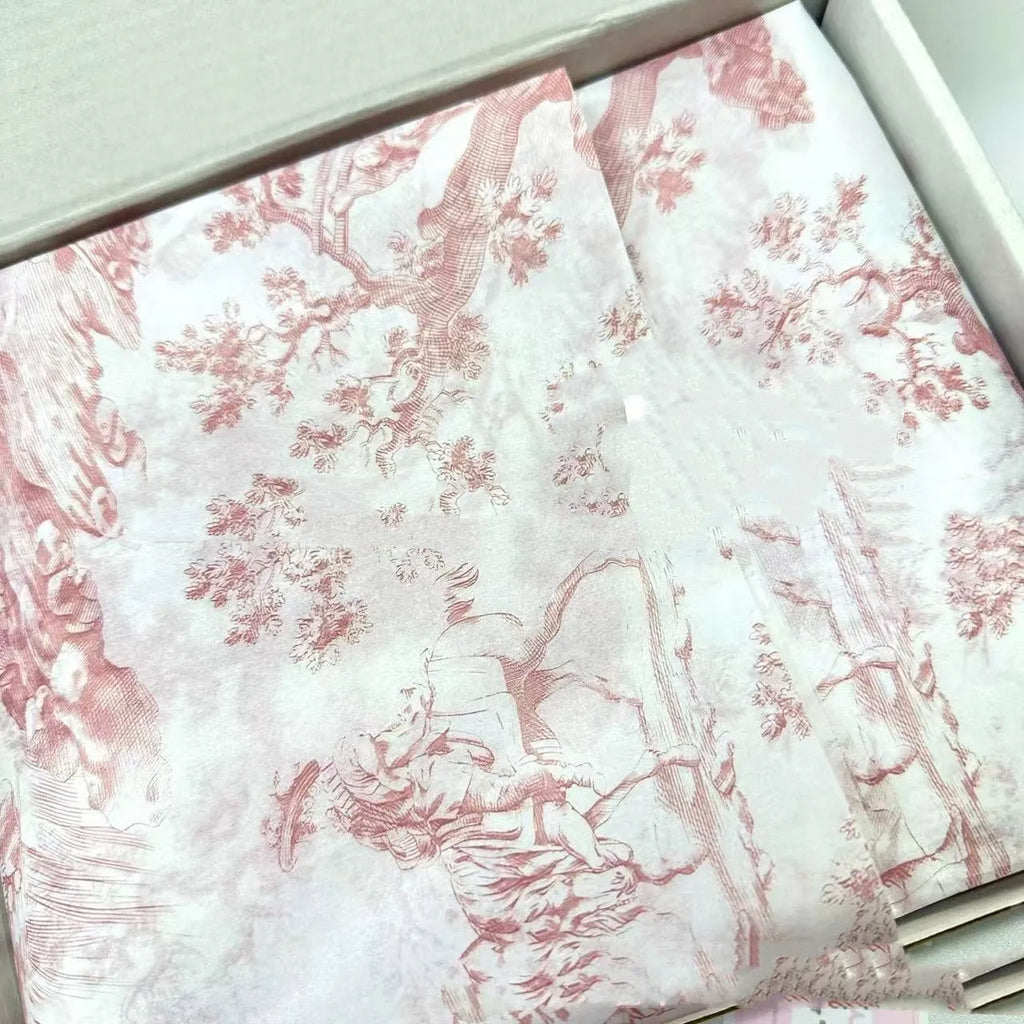 French Mg tissue paper sheet in pink purple and green purple colours, 50x70cm.