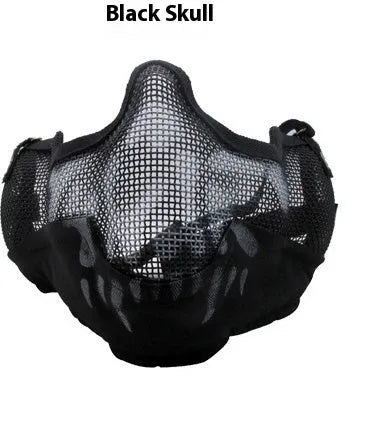 Carbon steel protective face mask with head-mounted design in multiple colour options