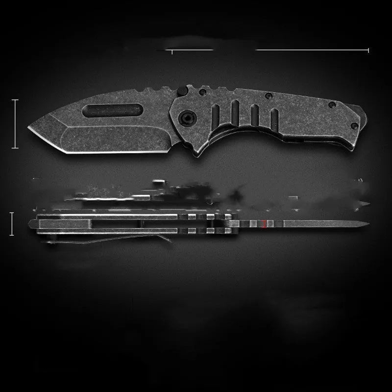 Outdoor folding knife with D2 steel blade, 9 cm blade length, 22 cm overall length, 907 style, folded
