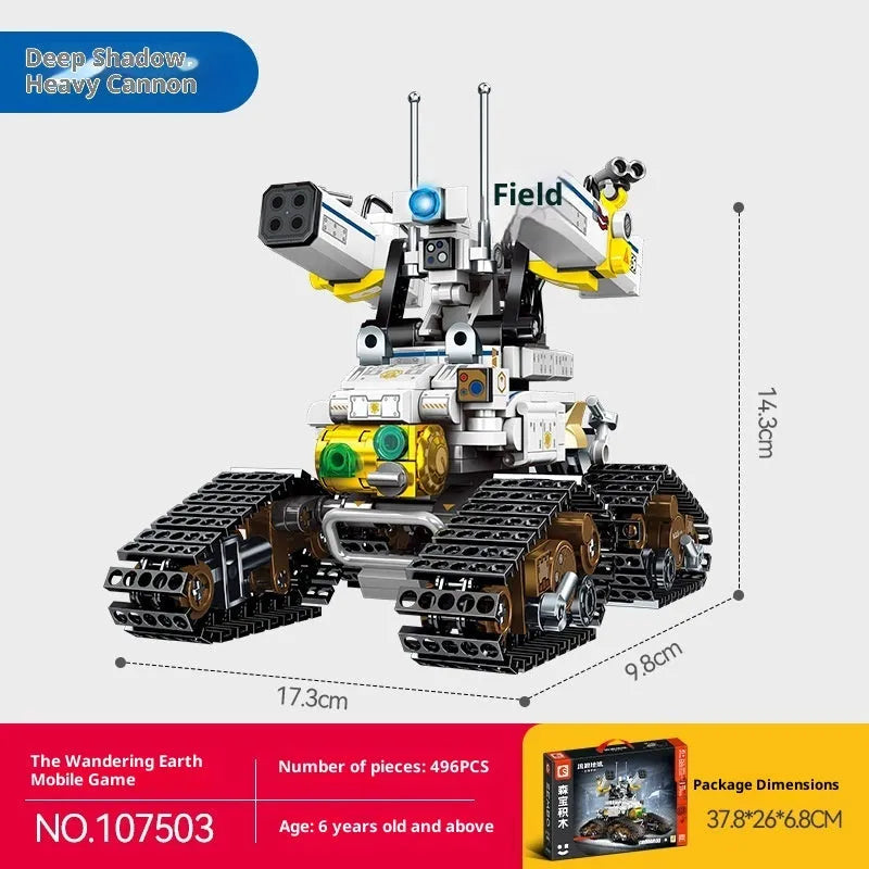 Deep cannon chariot assembly model building block toy small particles plastic