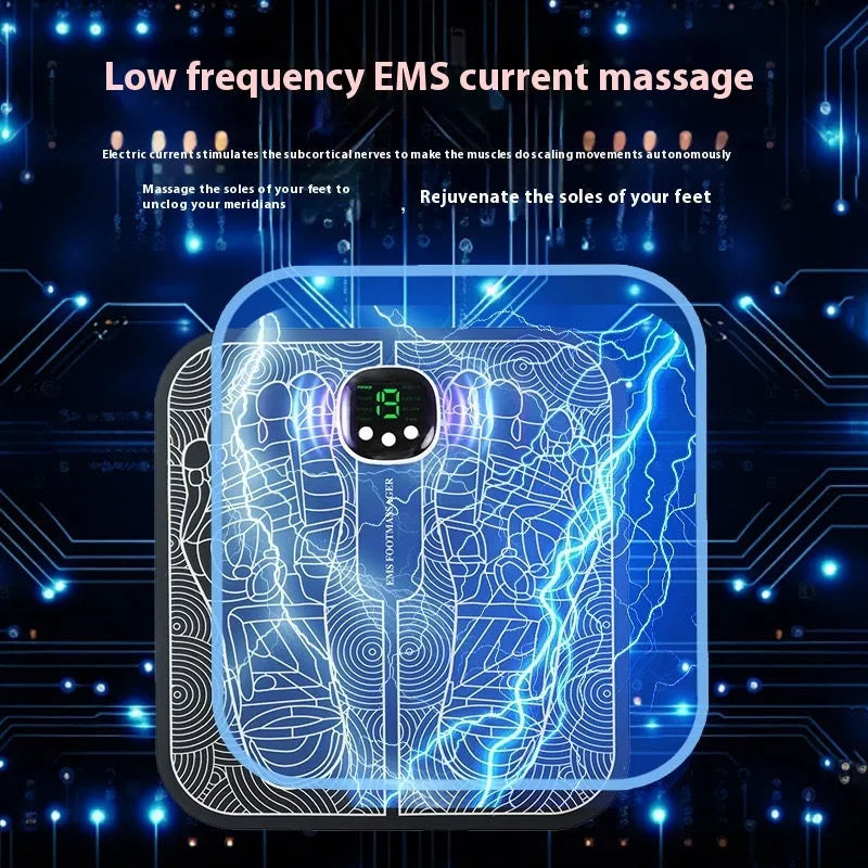 USB rechargeable foot reflexology massager mat with remote control and multiple colour options