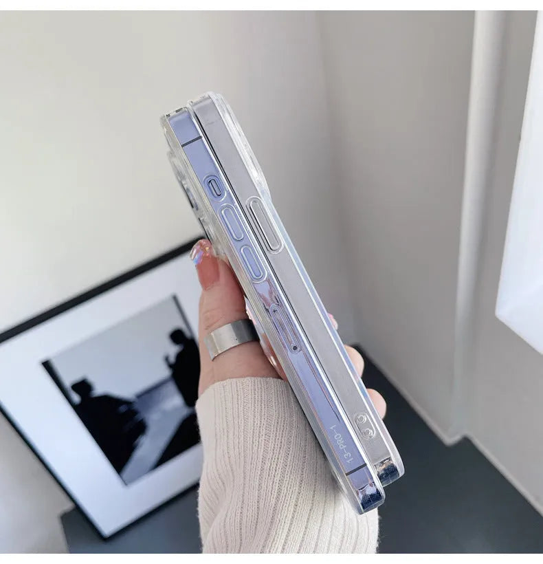 Clear TPU drop-proof soft phone case for iPhone with fall protection, Space Shell colour