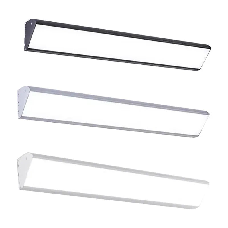 Modern LED strip wall lamp black aluminium housing PC shade 48cm length