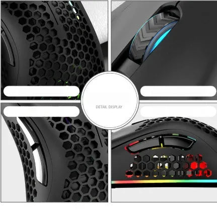 Hollow out luminous wireless mouse in BM600 colours with photoelectric sensor