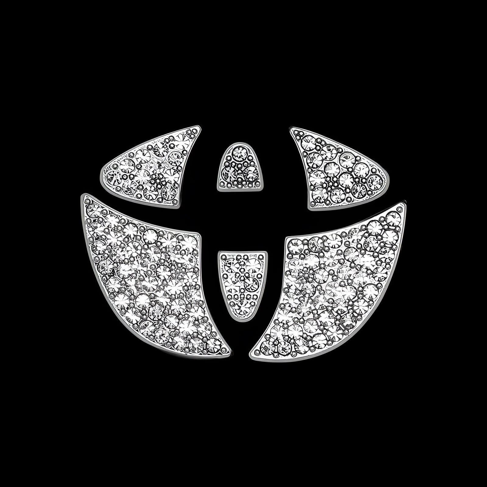 Zinc alloy diamond decorative sticker for Toyota car steering wheel centre.