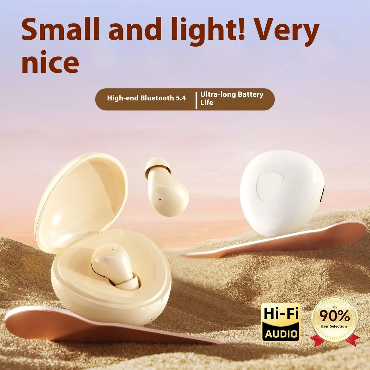 Creative Design SK40 small Bluetooth headset in-ear wireless earbuds black white skin colour PC ABS