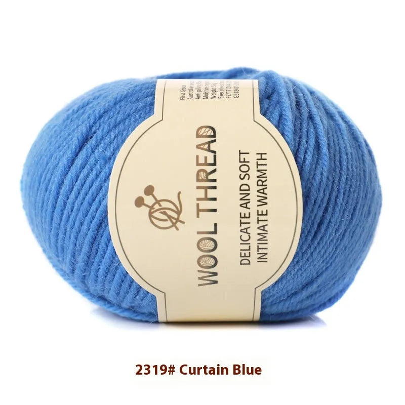 A single roll of hand-knitting wool yarn in a colour choice from over 30 options, for making baby clothes.