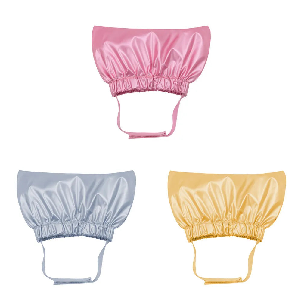 Adjustable non-woven fabric shower cap for dog and cat ear protection during bathing