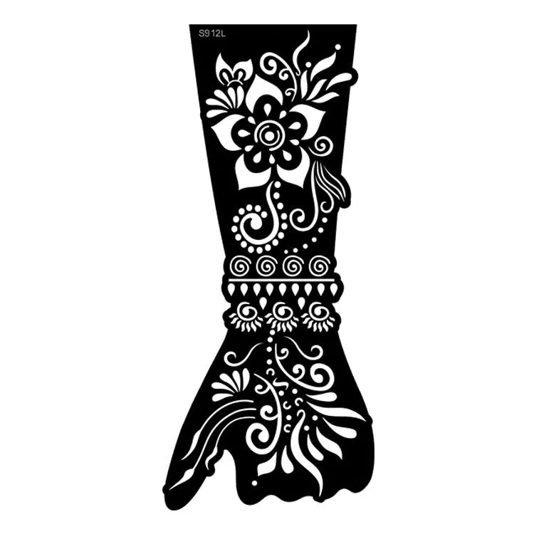 Pack of geometric hollow template stickers with three-dimensional paper carving designs on a white background.