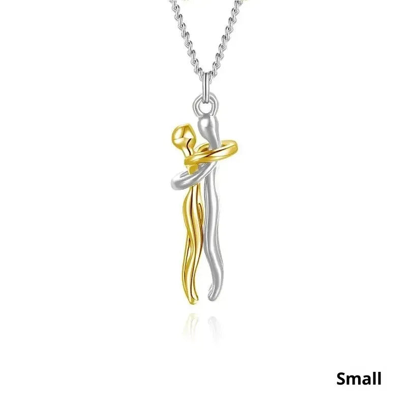 Copper collarbone pendant necklace with electroplated finish