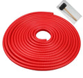 Universal car door edge anti-collision strip with built-in steel disc, PVC and metal construction, available in multiple colours and sizes on a car door.