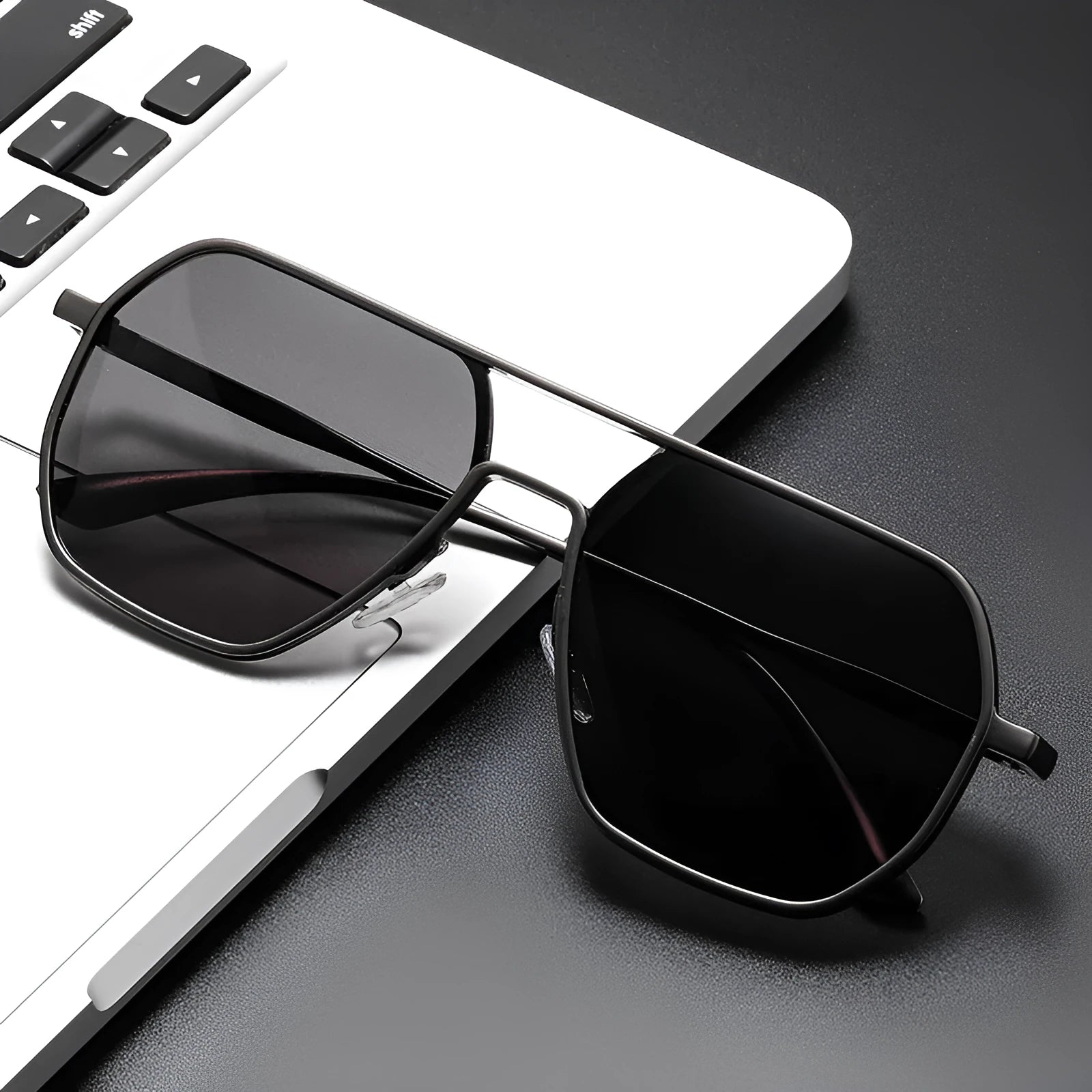 Men's polarised driving sunglasses in multiple frame and lens colour combinations