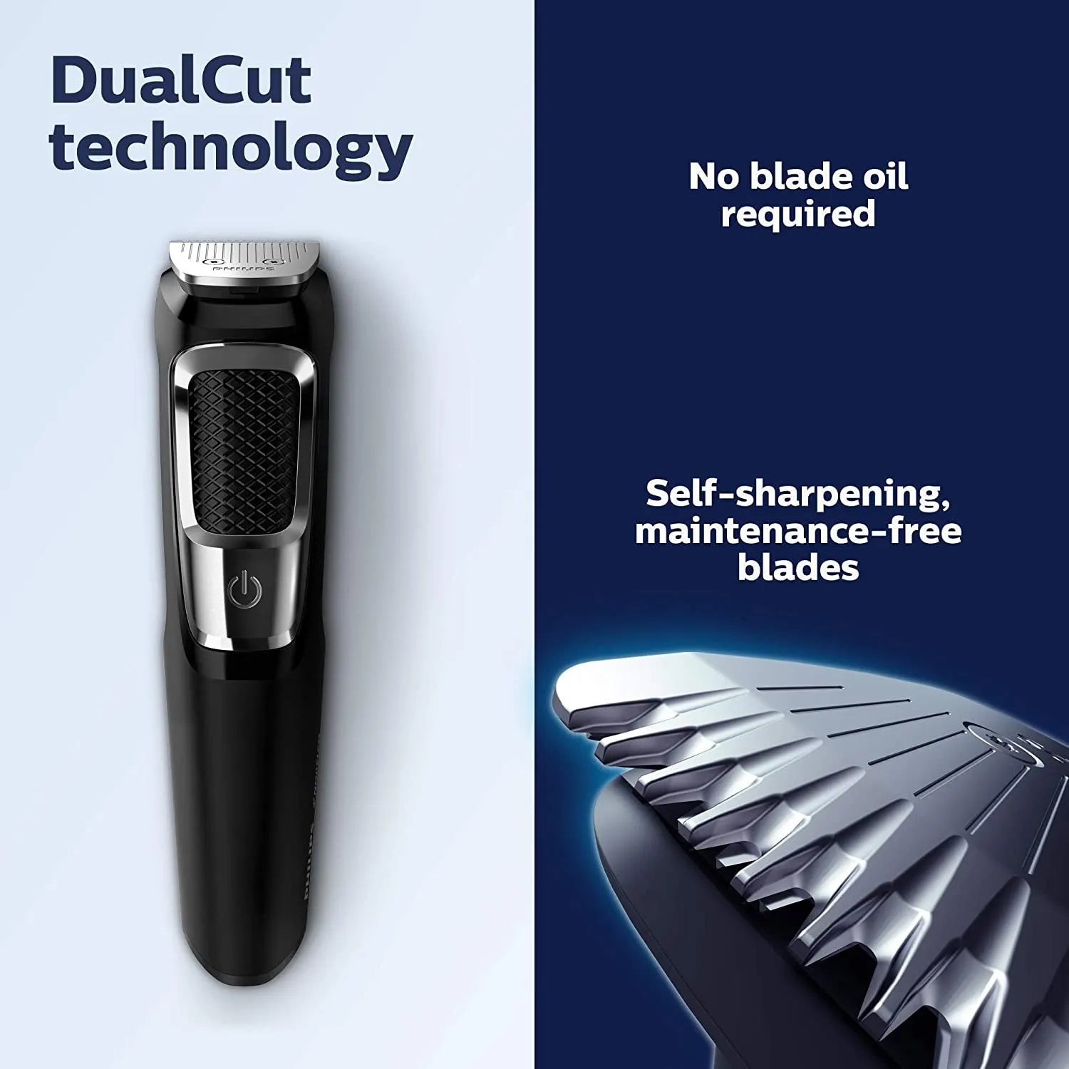 Multifunctional nose and beard hair clippers with lithium battery and flushable blades
