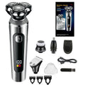 Digital USB rechargeable beard trimmer with LED display and washable floating cutter head