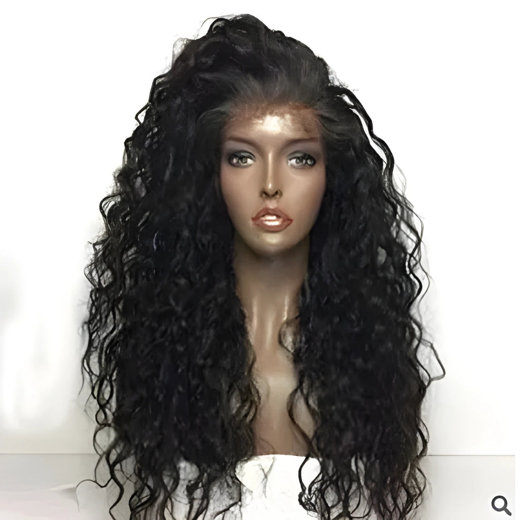 Long curly front lace chemical fibre wig for women in 20 inch length domestic silk fibre