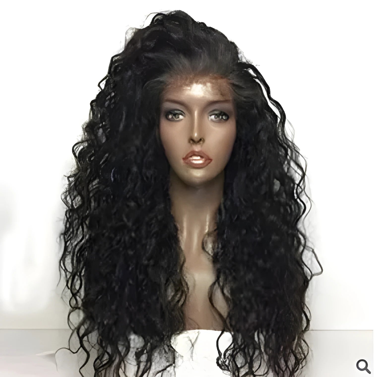 Long curly front lace chemical fibre wig for women in 20 inch length domestic silk fibre