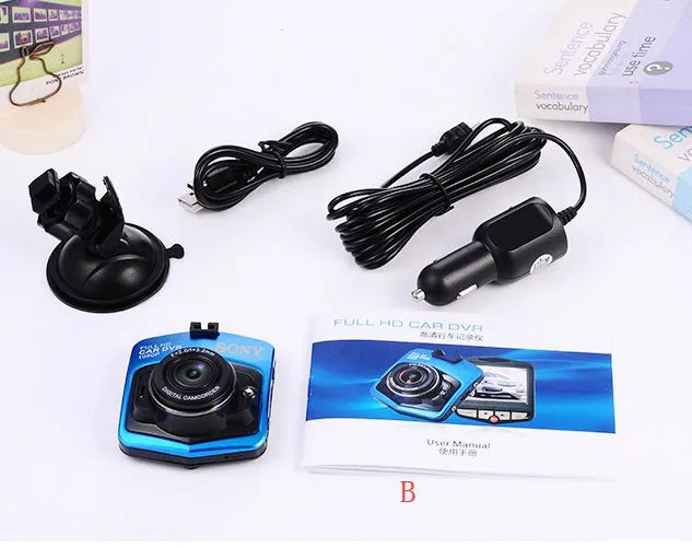 Podofo A1 mini car DVR camera dash cam with 2.4 inch LCD and 170 degree lens in black colour