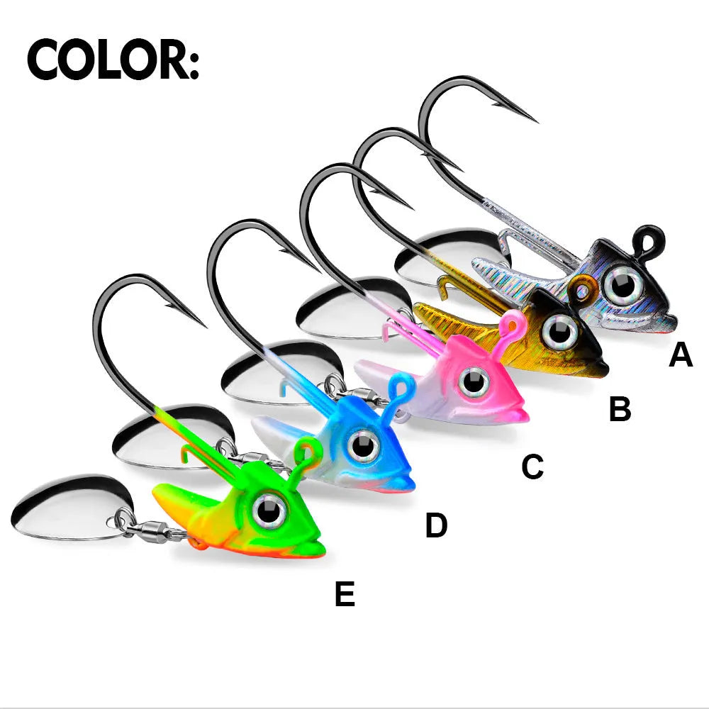 Jig hook lead weight counterbalance bottom fishing accessory 7.5g 10.5g 15g