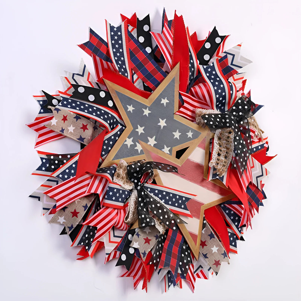 Holiday atmosphere decoration cloth vine ring wall hanging Independence Day Garland on a door