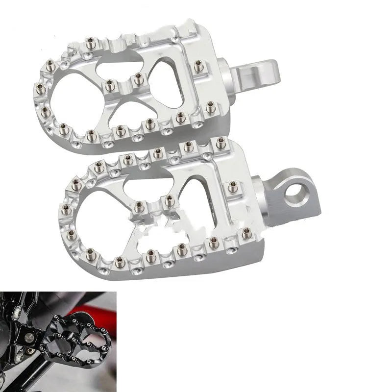 Aluminium modified screw anti-skid foot peg red 120x57.5mm for dirt bike