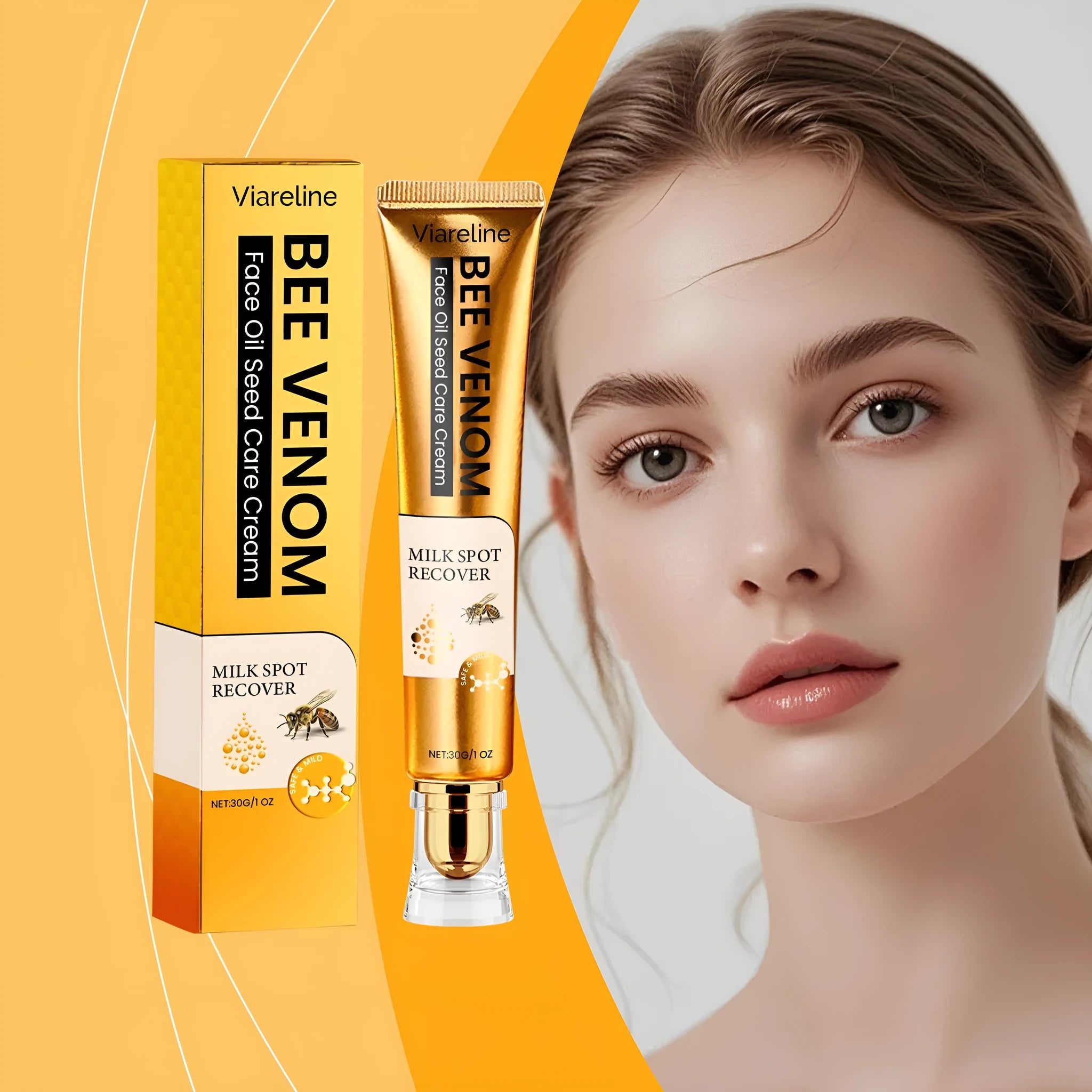 30g tube of facial neck cream with bee venom and milk extract formula
