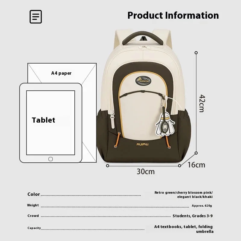 Large capacity travel backpack with curved shoulder straps in four colour options