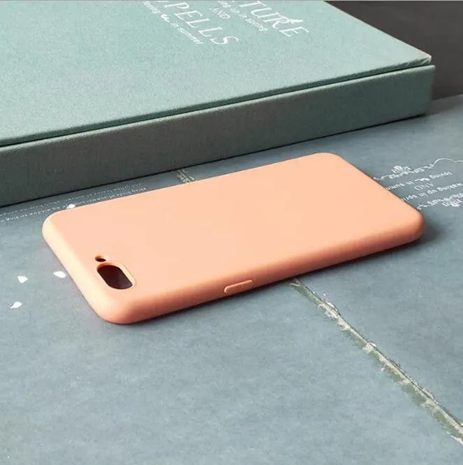 Frosted matte iPhone case in multiple colours showing slim 1.5mm thick soft shell design