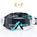 Unisex off-road riding goggles with ABS frame and interchangeable lenses, windproof design, available in multiple colours