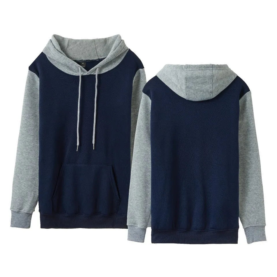 Loose-fit fleece-lined hoodie with contrast colour stitching in a two-tone colour option.