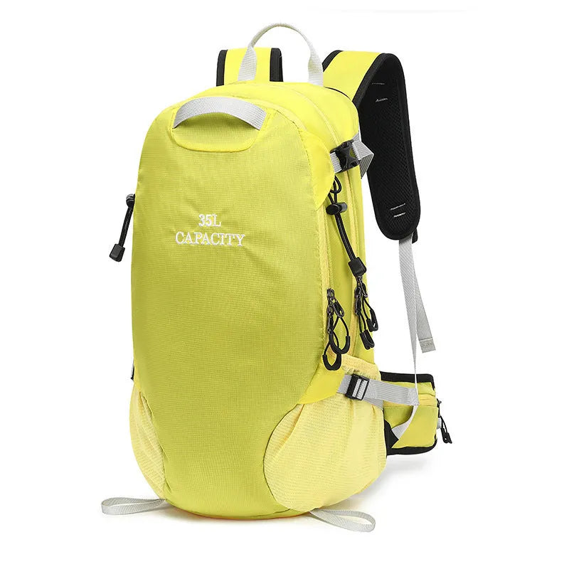 Outdoor multifunctional waterproof hiking backpack in black, capacity below 20L, Oxford cloth material