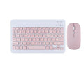 Bluetooth keyboard for tablet in ABS plastic, showing colour options including white, green, and pink.