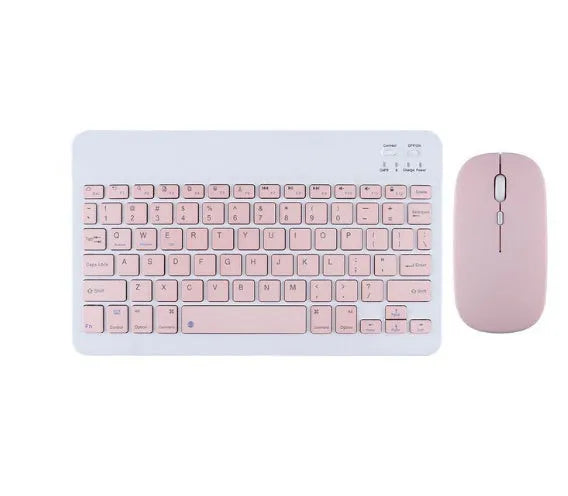 Bluetooth keyboard for tablet in ABS plastic, showing colour options including white, green, and pink.