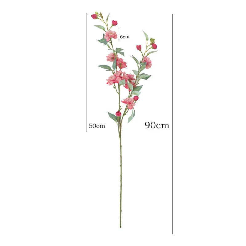 Raw silk simulation fake camellia artificial flower in autumn pink colour for home decor