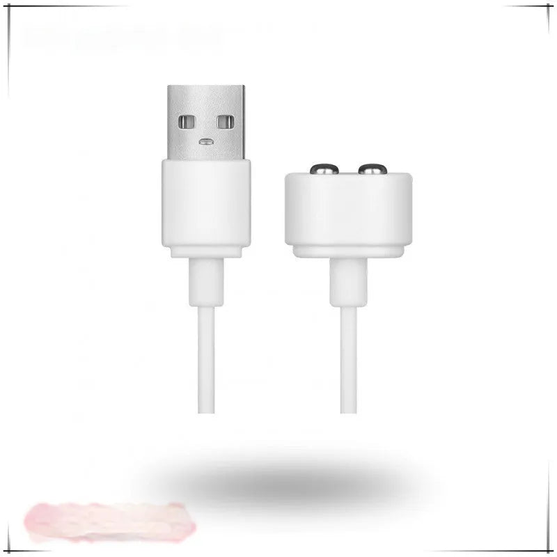 Black magnetic charging cable with suction tip for data transfer and charging