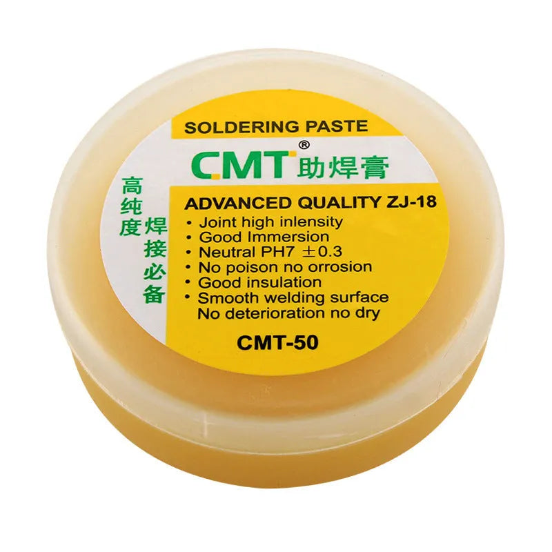 High purity rosin soldering flux paste in 50g and 85g containers for electric soldering iron