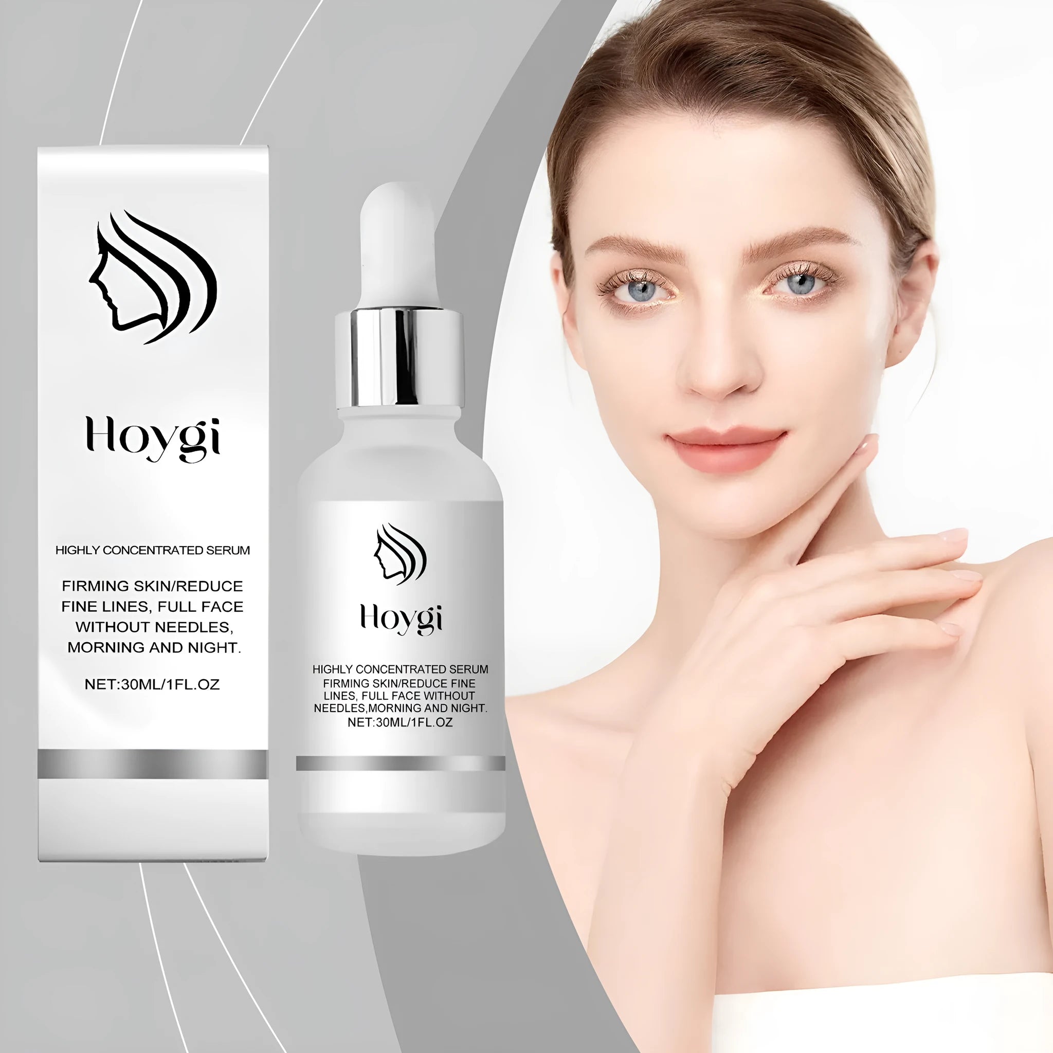 Light Lines Nourish Skin 30ml Tightening Essence serum bottle with collagen and coffee extract