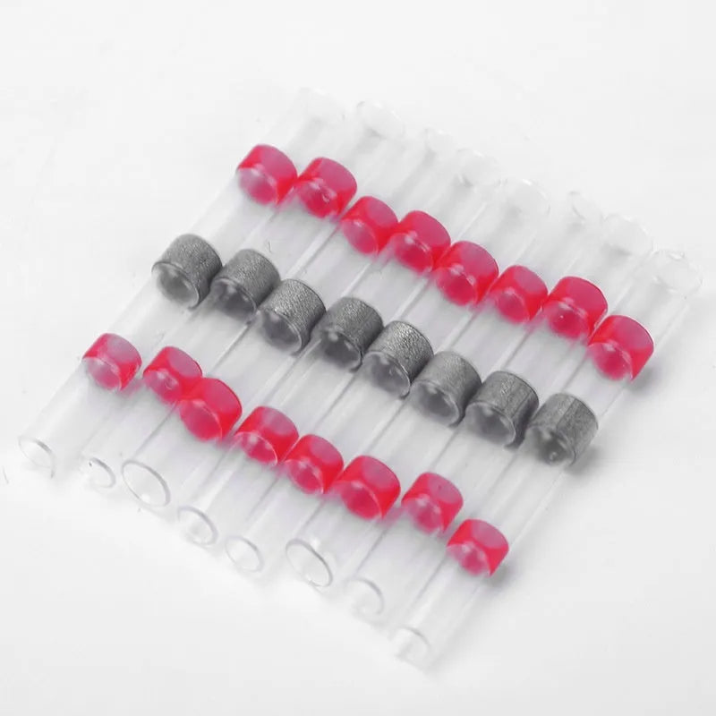 Waterproof heat shrink solder ring terminal connector with transparent inspection window