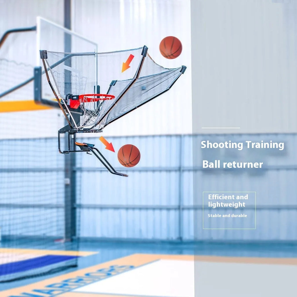 New upgrade second generation basketball training ball return in cowhide and iron with hanging continuous pitching automatic serve design